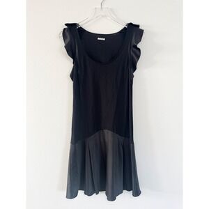 Club Monaco | Satin Cotton Flutter Sleeve Mini Dress